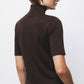 Maglione in maglia rasata con collo alto e maniche 3/4