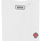 T-shirt bianca in cotone biologico con patch conchiglia ricamata