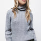 Maglione dolcevita in maglia strutturata