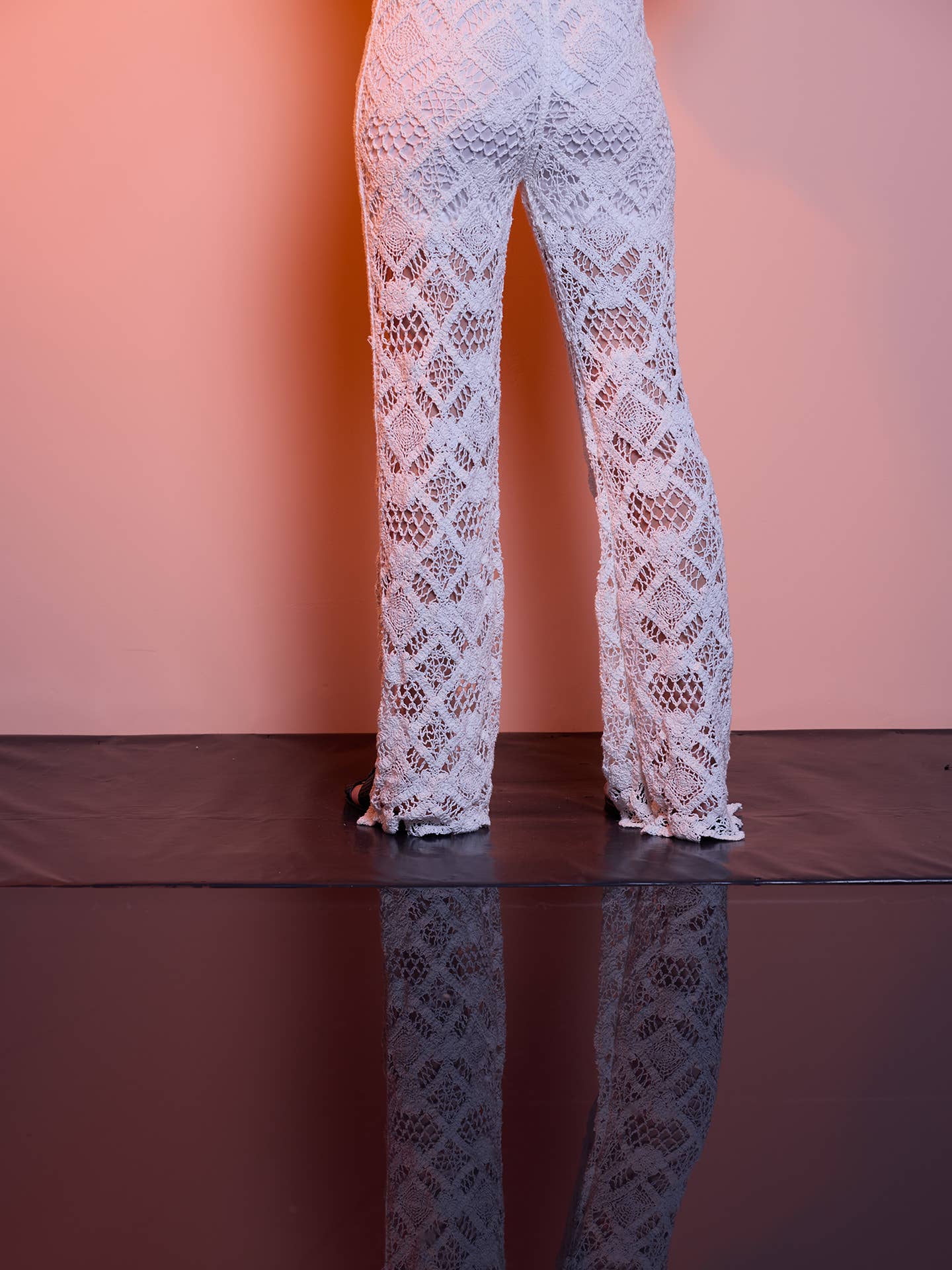 Pantaloni in pizzo crochet 100% cotone
