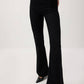 Pantaloni flare in denim elasticizzato nero