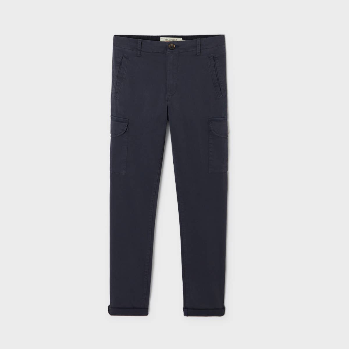 Pantaloni cargo blu navy in cotone