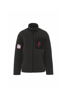 Giacca in pile sherpa nera Gstaad