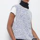 Gilet in maglia con bordi a contrasto