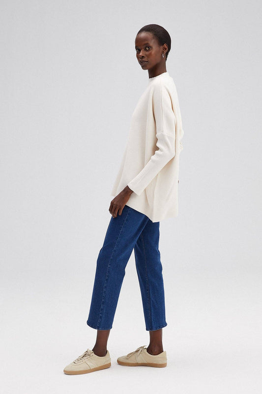 Tunica in maglia oversize con spalle scese