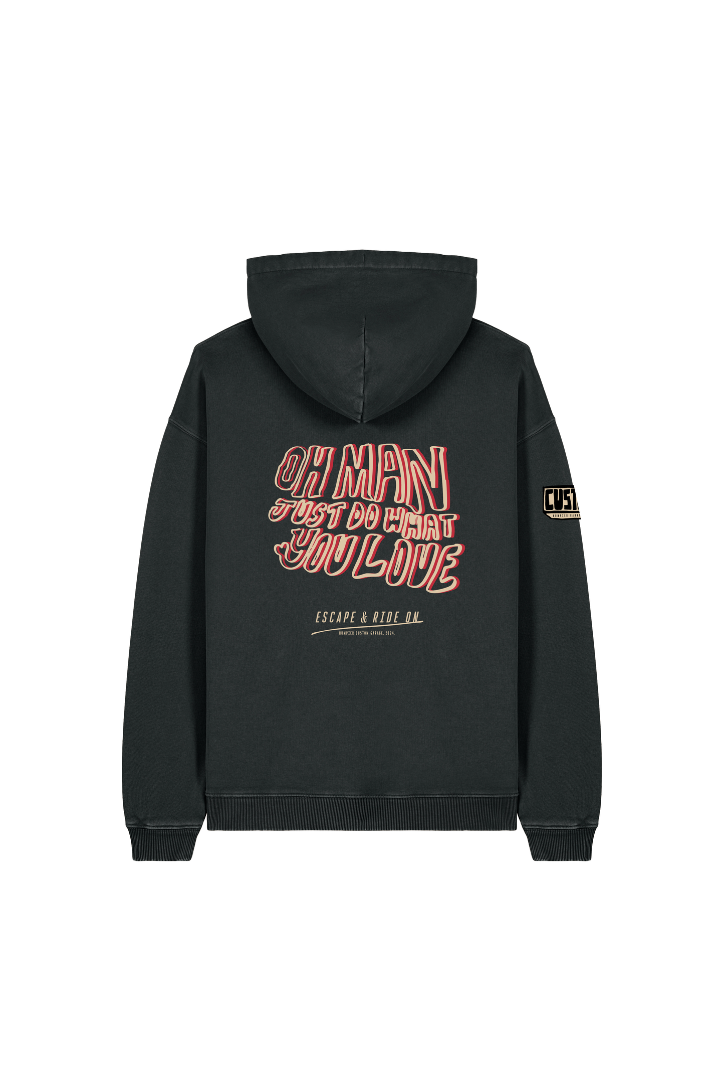 Felpa con cappuccio vintage Oh Man in cotone biologico