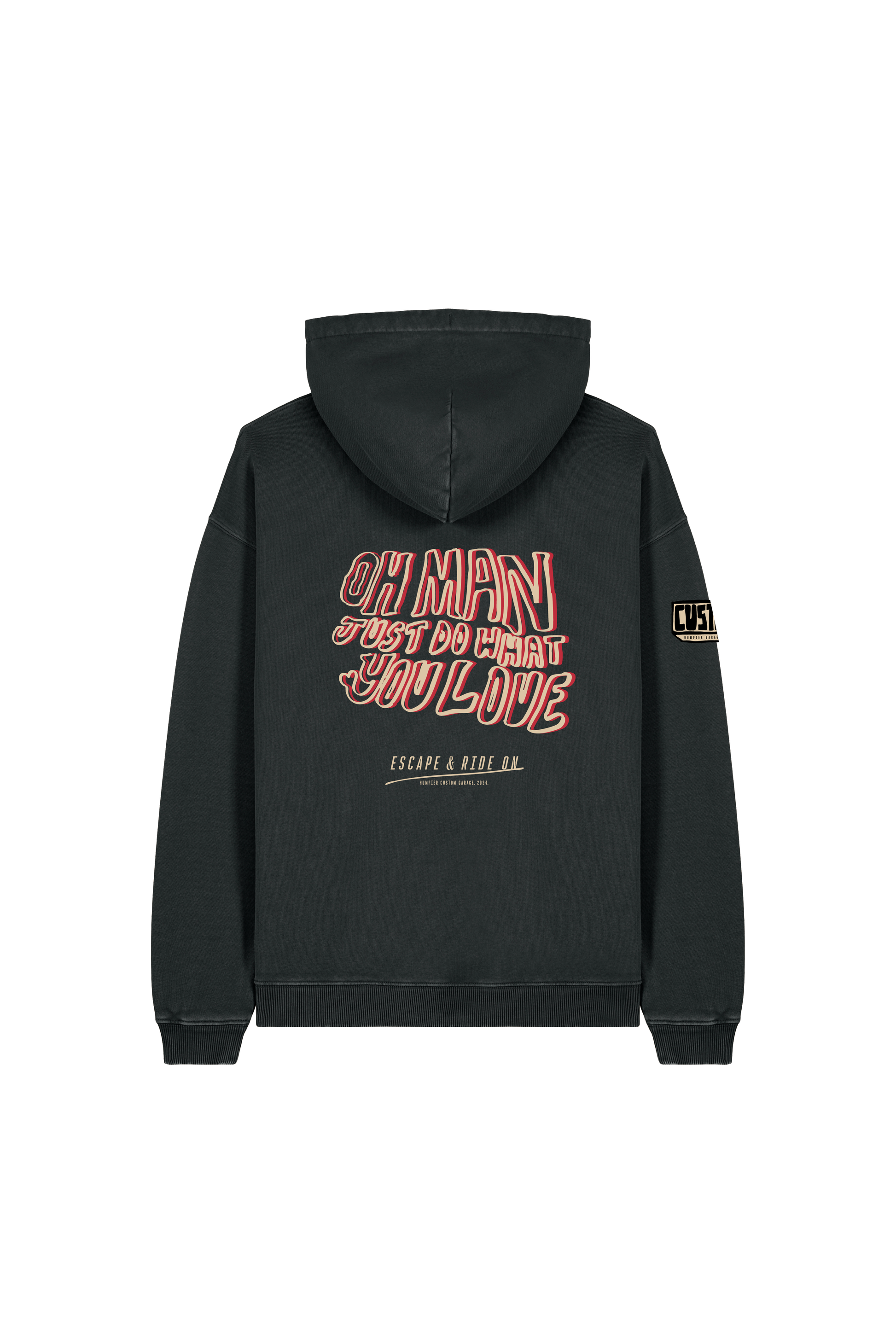 Felpa con cappuccio vintage Oh Man in cotone biologico