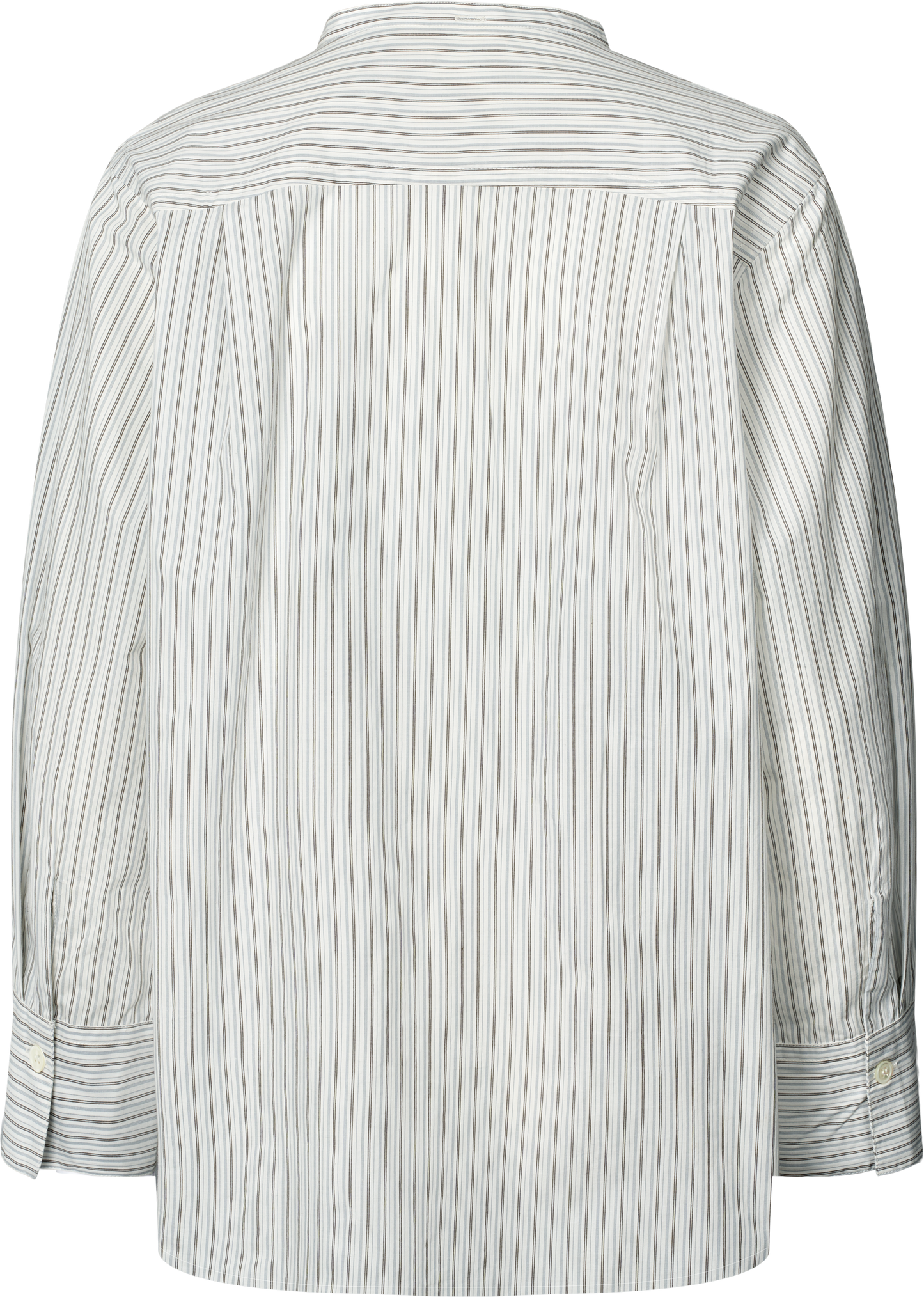 Camicia Beate in cotone biologico a righe sottili blu