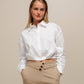 Camicia corta in cotone bianca