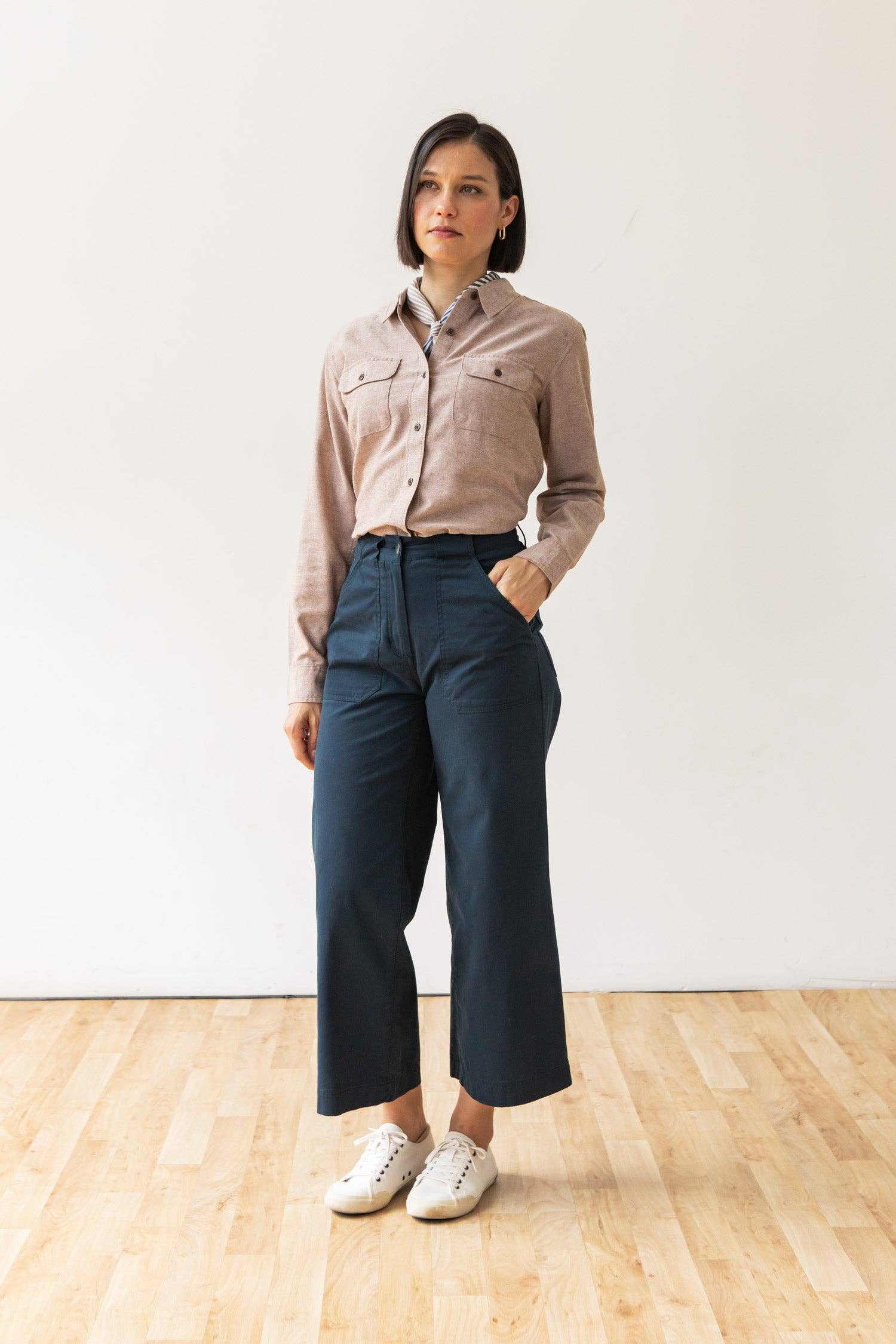 Camicia Lenon in chambray ruggine