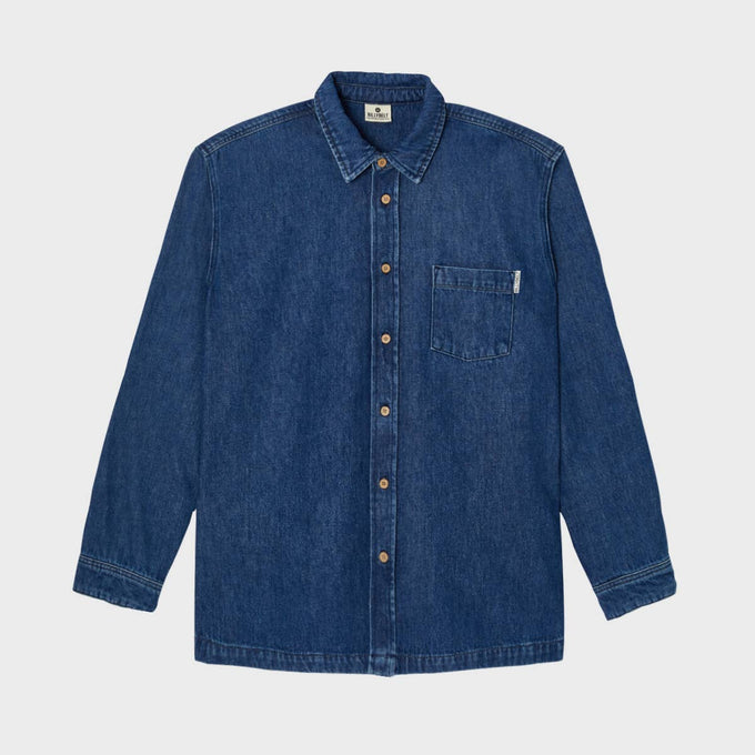 Overshirt in denim stone wash