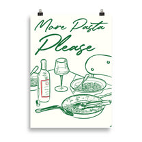 Poster decorativo “More Pasta Please”