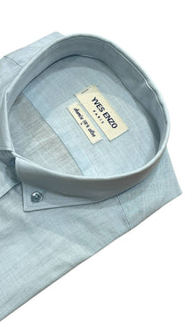 Camicia in voile di cotone celeste