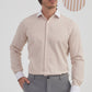 Camicia comfort a righe beige