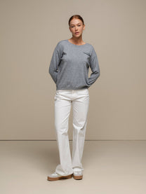 Maglione in maglia donna con taschino applicato