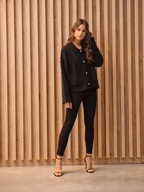 Pantaloni push-up in twill elasticizzato