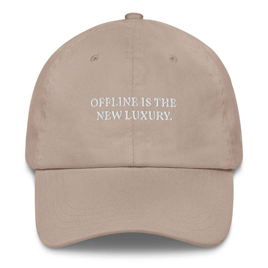 Cappellino da baseball con ricamo “Offline Is The New Luxury”