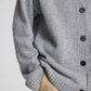 Cardigan Edith in lana d’agnello grigio mélange