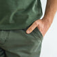 T-shirt uomo in cotone biologico khaki