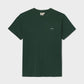 T-shirt in cotone biologico verde con stampa piranha