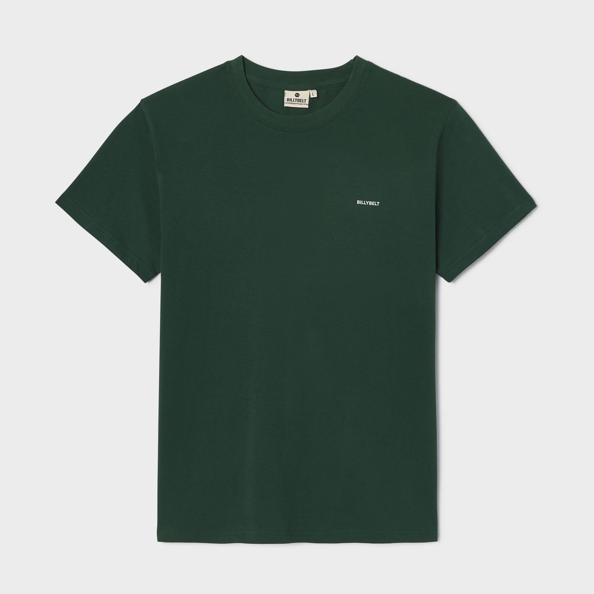 T-shirt in cotone biologico verde con stampa piranha
