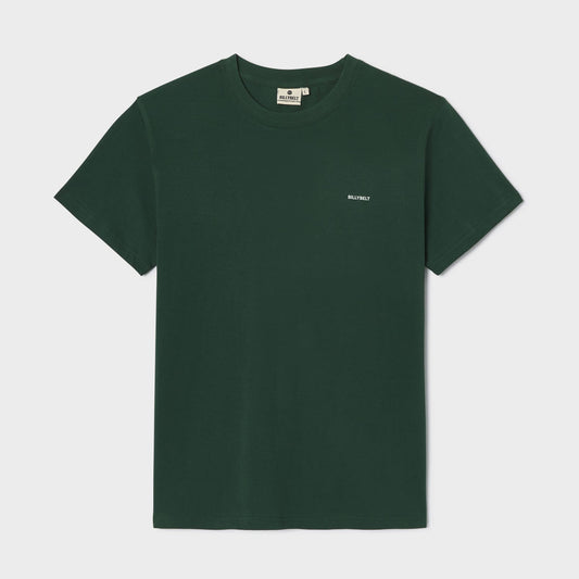 T-shirt in cotone biologico verde con stampa piranha