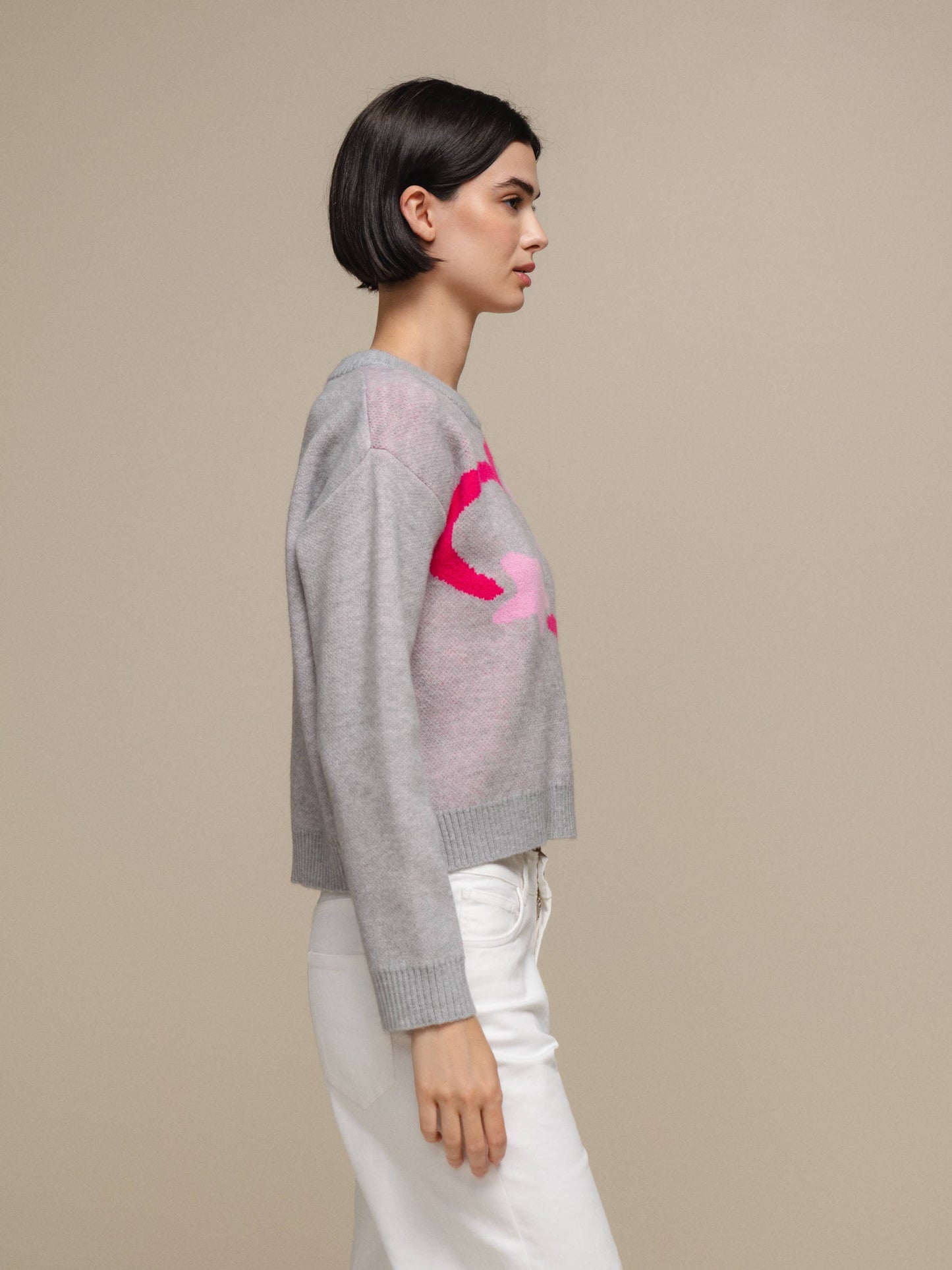 Maglione in maglia con fantasia camouflage