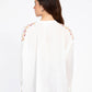 Camicia boho ricamata color ecru
