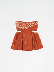 Top a fascia bandana terracotta