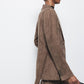 Blazer in velluto a coste con cintura