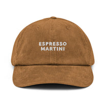 Cappello dad hat in velluto a coste Espresso Martini