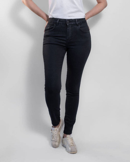 Jeans skinny neri elasticizzati da donna