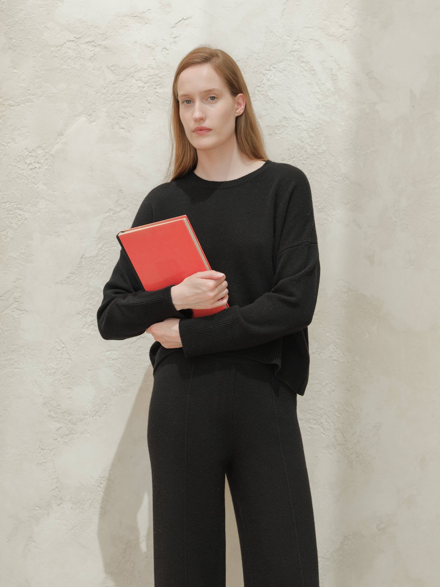 Maglione girocollo rilassato in misto cashmere