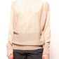 Maxi pullover glitterato con scollo a barca in maglia 3D