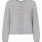 Cardigan corto in maglia con bottoni dorati