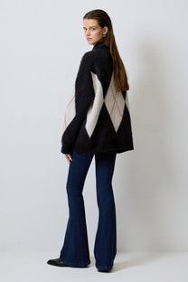 Maglione in maglia argyle oversize