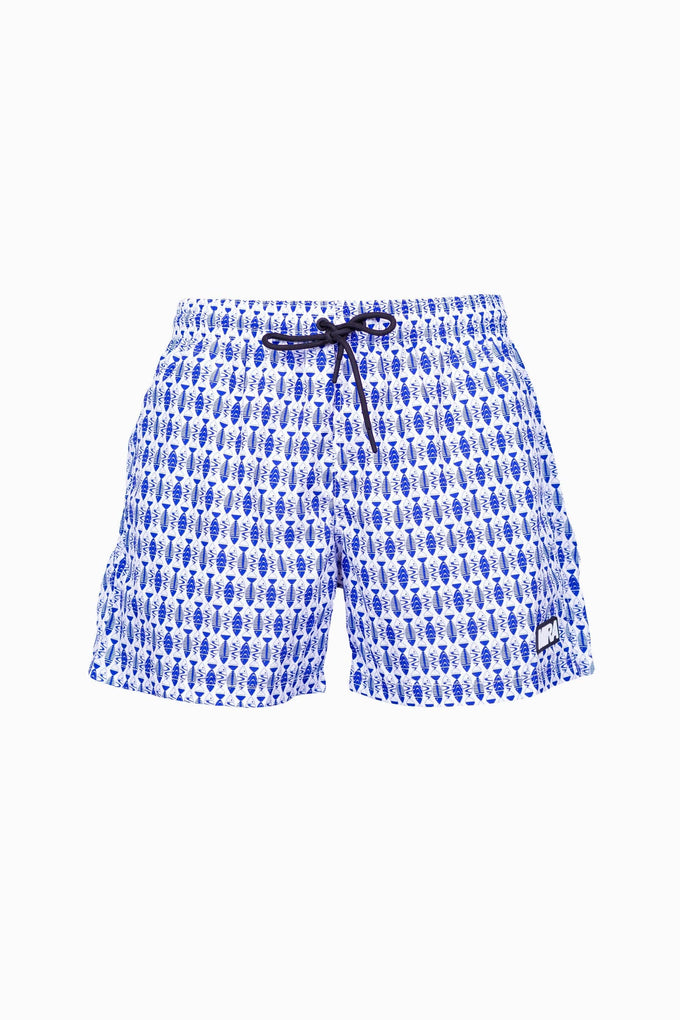 Costume da bagno uomo Finwave con stampa blu