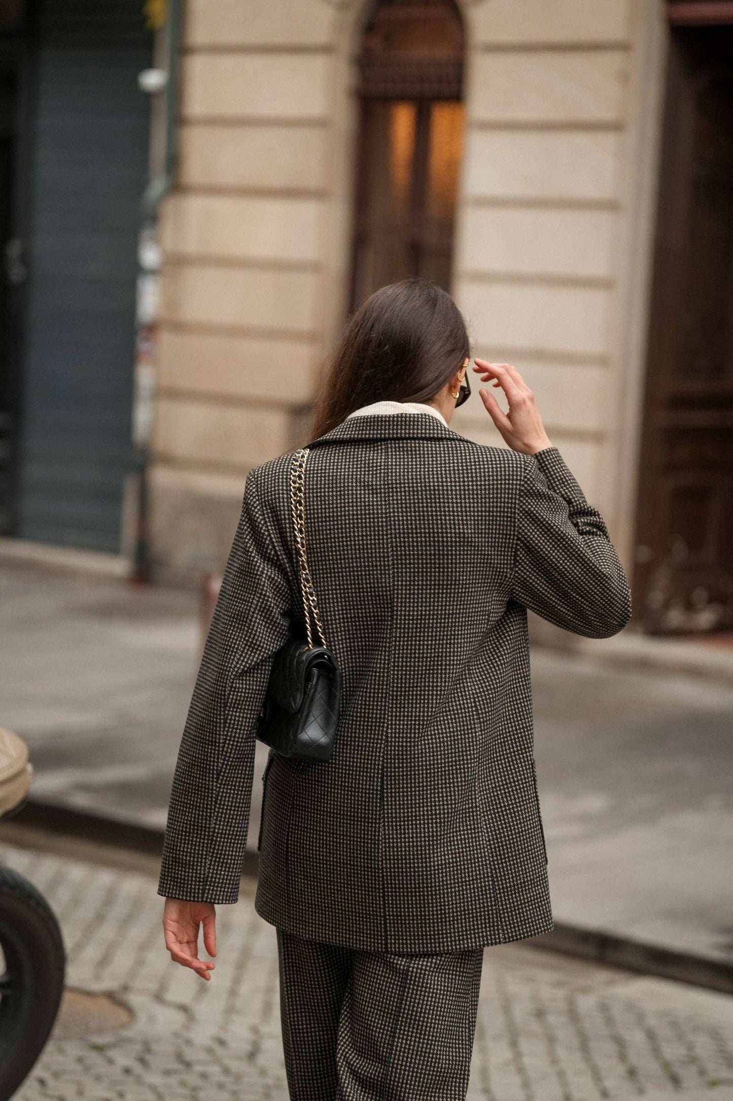 Blazer pied-de-poule classico da donna