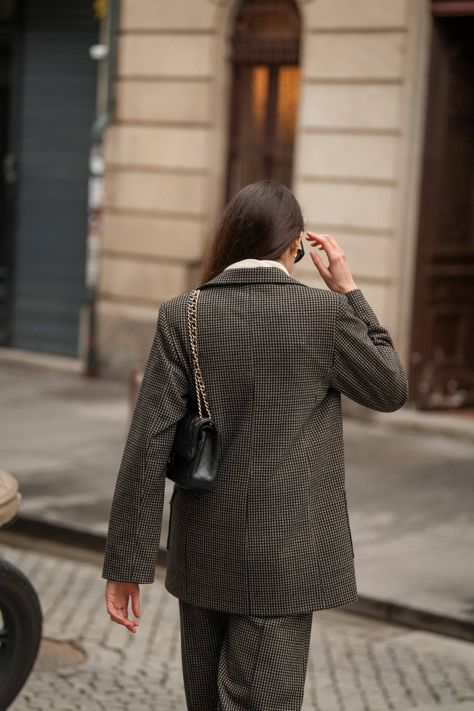 Blazer pied-de-poule classico da donna