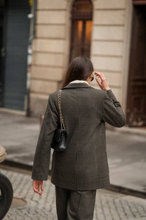 Blazer pied-de-poule classico da donna