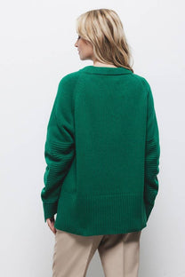 Maglione in maglia strutturata con girocollo