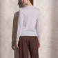 Maglione in maglia con collo alto e volant
