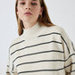 Set in maglia a righe con maxi maglione e abito longuette