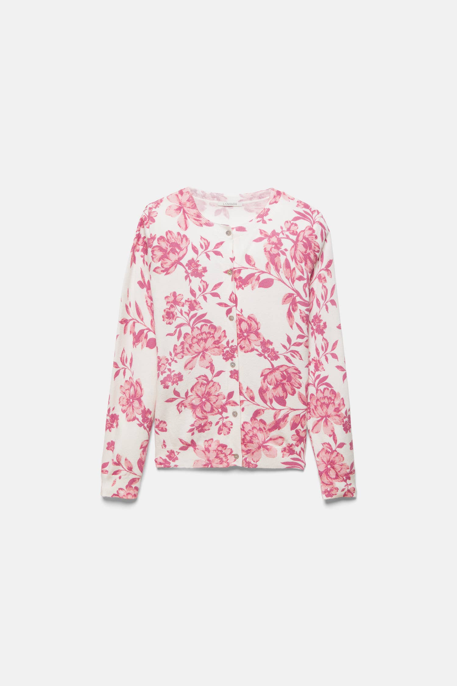 Cardigan in maglia con motivo floreale