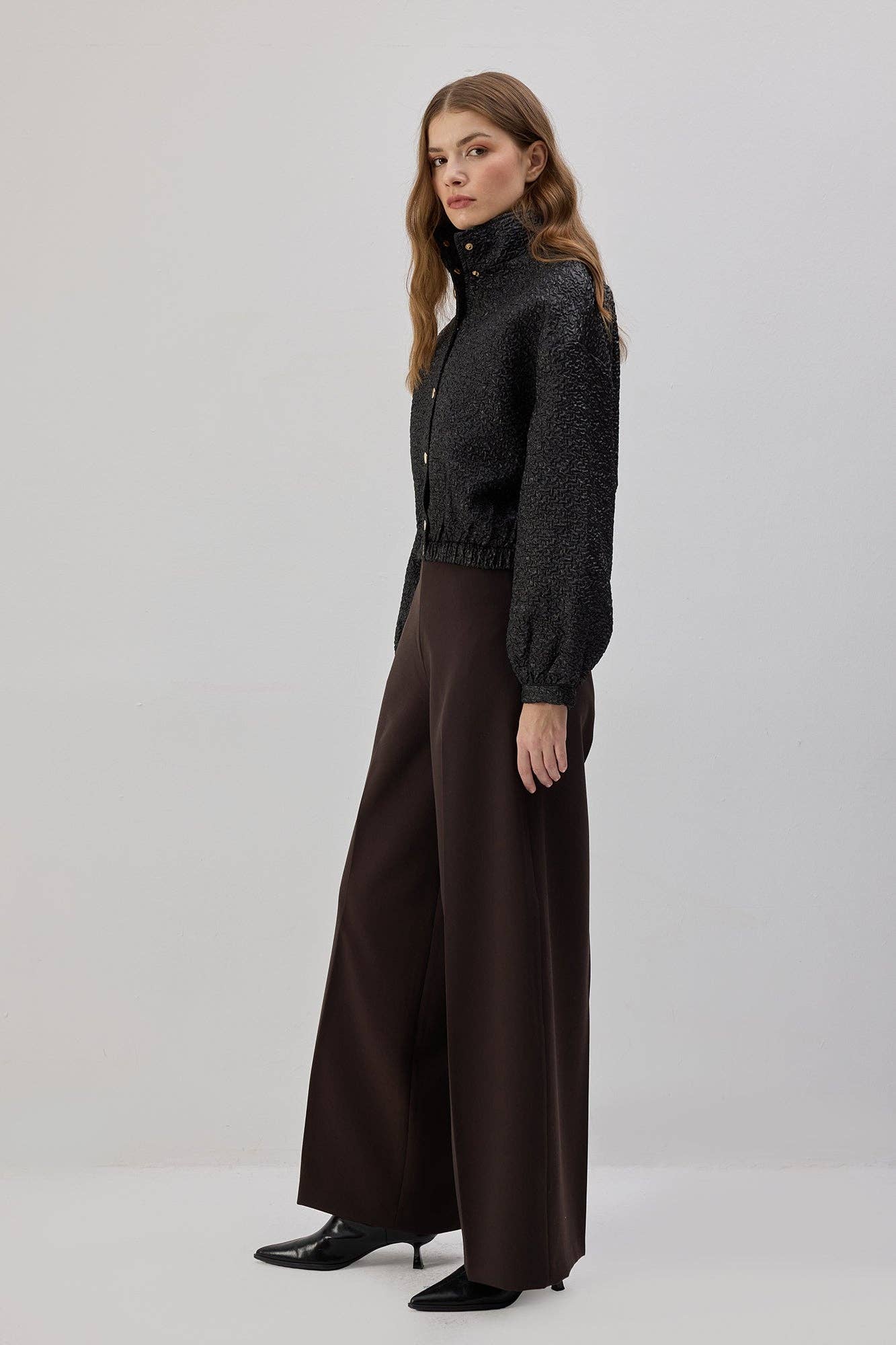 Giacca bomber jacquard