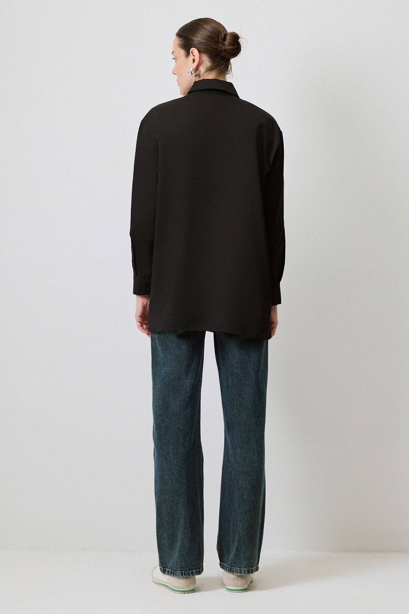 Camicia con fiocchi in misto cotone