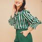 Camicia a righe Pluton con collo smoking