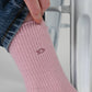 Calze in lana e angora rosa