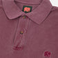 Polo in cotone biologico pigmentato color Zinfandel