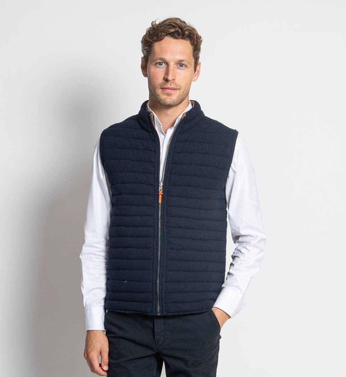 Gilet imbottito reversibile Navy/Camel Brunch